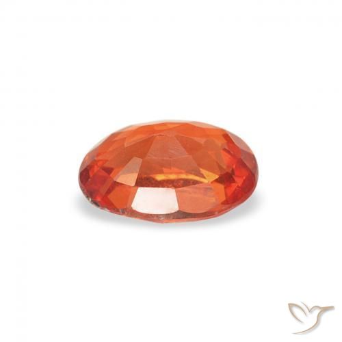 Sapphire Gemstone in 5.6 x 4 mm Size for Sale, Sapphire Stone in Reddish Orange Color