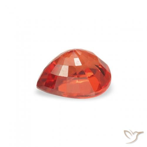 Sapphire Gemstone in 5 x 4 mm (calibrated) Size for Sale, Sapphire Stone in Fire Red Color