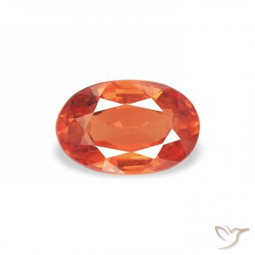 0.71ct Natural Medium Orange Sapphire, Oval, VS