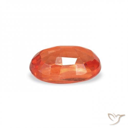 Sapphire Gemstone in 6 x 4 mm (calibrated) Size for Sale, Sapphire Stone in Medium Orange Color
