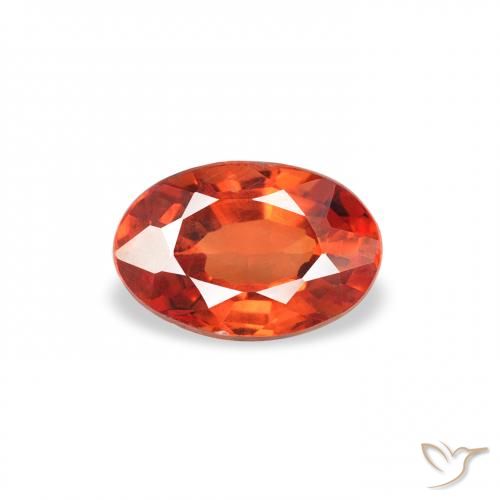 0.62ct Natural Reddish Orange Sapphire, Oval, VS
