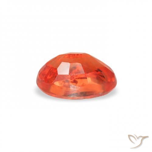 Sapphire Gemstone in 6 x 4 mm (calibrated) Size for Sale, Sapphire Stone in Reddish Orange Color