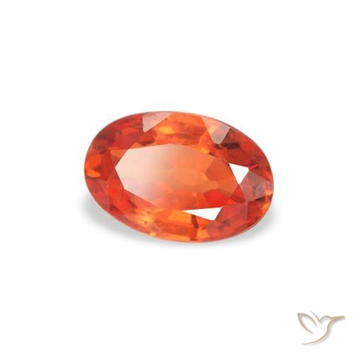 0.61 ct Red Sapphire Stone, Natural Sapphire in Oval Facet Shape for Sale
