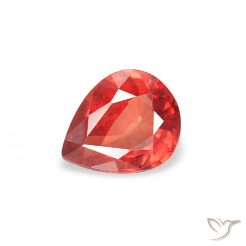 0.41ct Natural Intense Red Sapphire, Pear Shape, VS