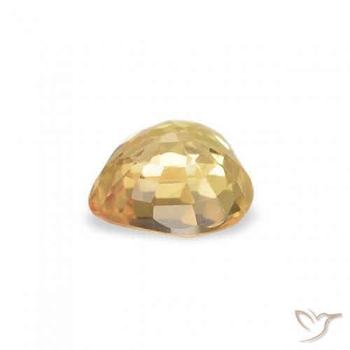 Sapphire Gemstone in 4.5 x 4.4 mm Size for Sale, Sapphire Stone in Gold Color