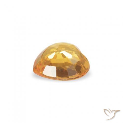 Sapphire Gemstone in 4.5 x 4.4 mm Size for Sale, Sapphire Stone in Medium Dark-Golden Color