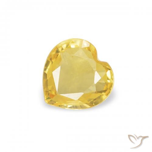 0.30ct Natural Tuscany Yellow Sapphire, Heart, VVS