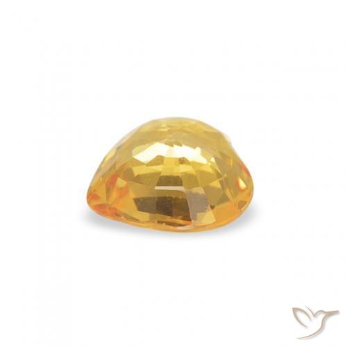 Sapphire Gemstone in 4.6 x 4.5 mm Size for Sale, Sapphire Stone in Golden Color
