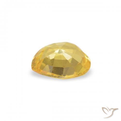 Sapphire Gemstone in 4.5 x 4.4 mm Size for Sale, Sapphire Stone in Golden Orange Color