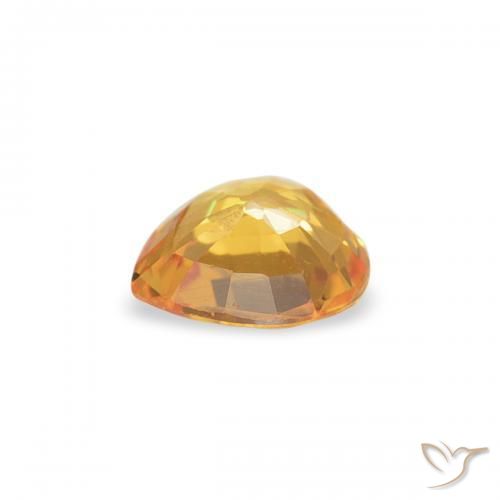 Sapphire Gemstone in 4.4 x 4.3 mm Size for Sale, Sapphire Stone in Medium Golden Color
