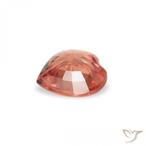 Sapphire Gemstone in 4.4 x 4.3 mm Size for Sale, Sapphire Stone in Orange Red Color