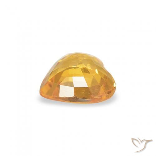 Sapphire Gemstone in 4.8 x 4.7 mm Size for Sale, Sapphire Stone in Orange-Gold Color