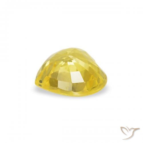 Sapphire Gemstone in 4.6 x 4.5 mm Size for Sale, Sapphire Stone in Medium Light-Yellow Color