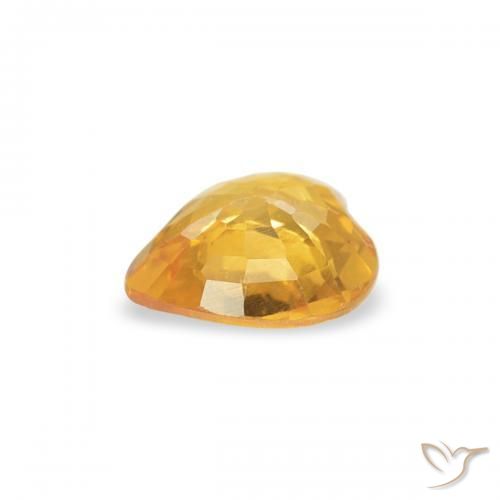 Sapphire Gemstone in 4.5 x 4.4 mm Size for Sale, Sapphire Stone in Medium Gold Color