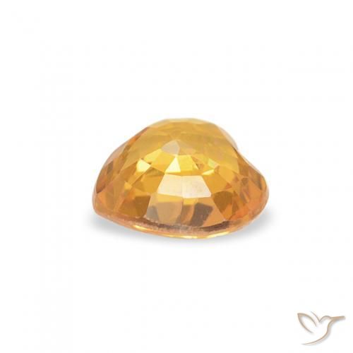 Sapphire Gemstone in 4.7 x 4.6 mm Size for Sale, Sapphire Stone in Medium Orange Color