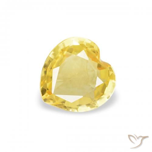 0.35ct Natural Tuscany Yellow Sapphire, Heart, VS