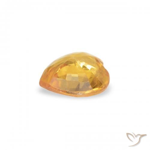 Sapphire Gemstone in 4.3 x 4.2 mm Size for Sale, Sapphire Stone in Medium Orange Color