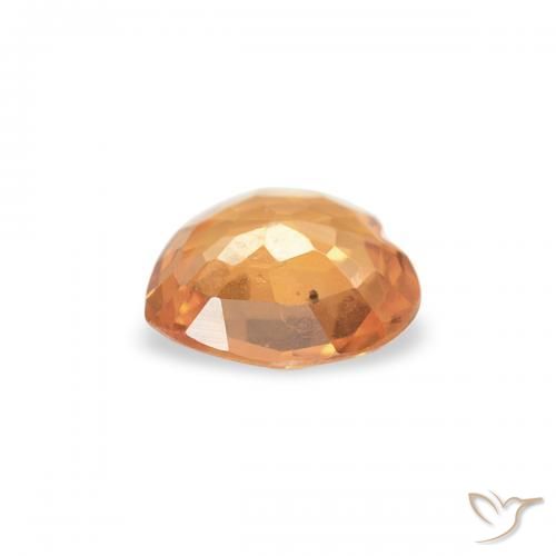Sapphire Gemstone in 4.5 x 4.5 mm Size for Sale, Sapphire Stone in Medium Orange Color