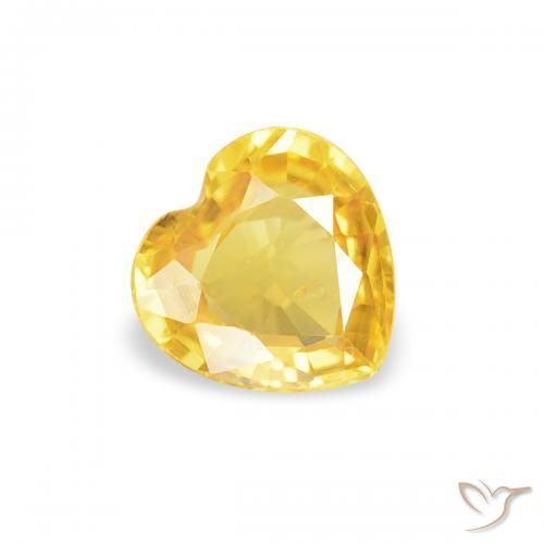 0.34ct Natural Tuscany Yellow Sapphire, Heart, VS