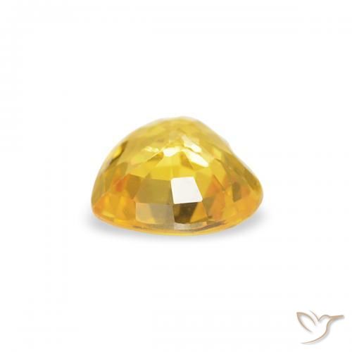Sapphire Gemstone in 4.5 x 4.5 mm Size for Sale, Sapphire Stone in Tuscany Yellow Color