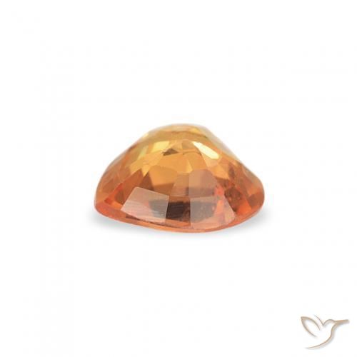 Sapphire Gemstone in 4.6 x 4.5 mm Size for Sale, Sapphire Stone in Bright Orange Color