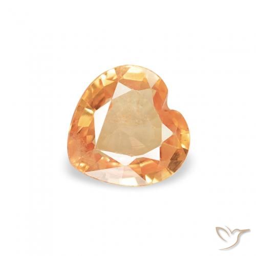 0.39ct Natural Intense Orange Sapphire, Heart, VS