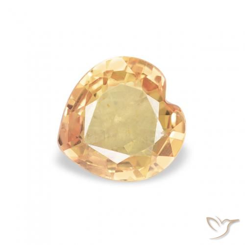 0.49ct Natural Golden Sapphire, Heart, VS