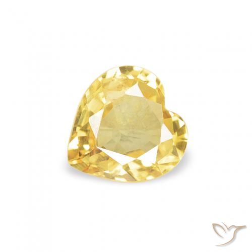 0.37ct Natural Golden Orange Sapphire, Heart, VS