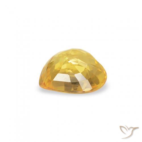 Sapphire Gemstone in 4.6 x 4.5 mm Size for Sale, Sapphire Stone in Golden Color