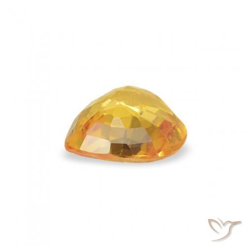 Sapphire Gemstone in 4.7 x 4.5 mm Size for Sale, Sapphire Stone in Golden Color