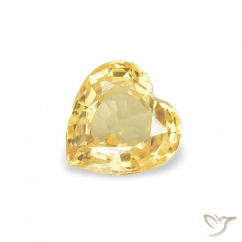 0.43ct Natural Medium Golden Sapphire, Heart, VS