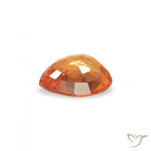 Sapphire Gemstone in 4.6 x 4.5 mm Size for Sale, Sapphire Stone in Bright Orange Color