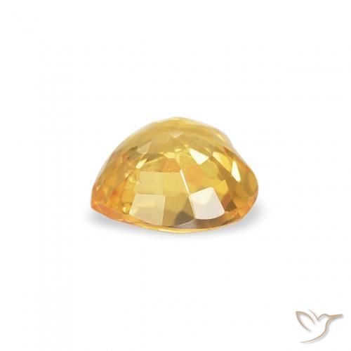 Sapphire Gemstone in 4.5 x 4.4 mm Size for Sale, Sapphire Stone in Golden Color