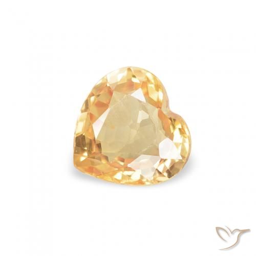 0.37ct Natural Golden Sapphire, Heart, VS