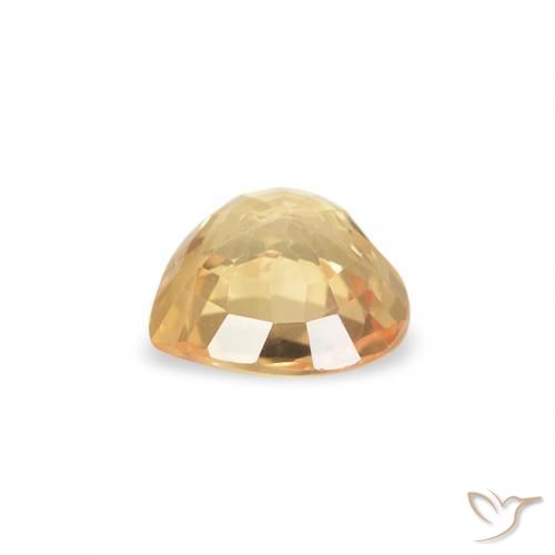 Sapphire Gemstone in 4.6 x 4.4 mm Size for Sale, Sapphire Stone in Golden Color