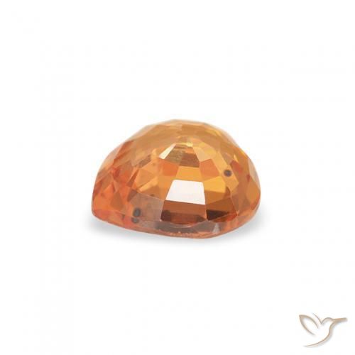 Sapphire Gemstone in 4.7 x 4.6 mm Size for Sale, Sapphire Stone in Deep Orange Color