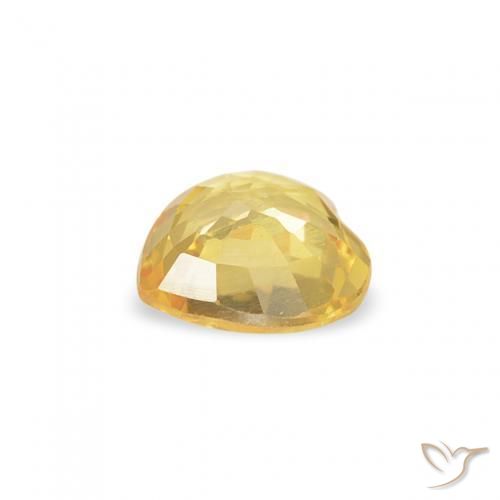 Sapphire Gemstone in 4.6 x 4.5 mm Size for Sale, Sapphire Stone in Golden Color