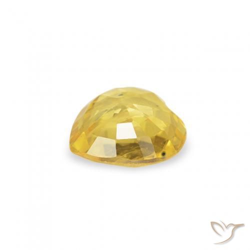 Sapphire Gemstone in 4.6 x 4.5 mm Size for Sale, Sapphire Stone in Honey Yellow Color