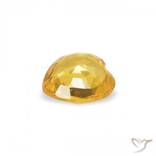 Sapphire Gemstone in 4.3 x 4.3 mm Size for Sale, Sapphire Stone in Golden Color
