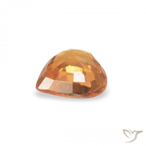Sapphire Gemstone in 4.5 x 4.5 mm Size for Sale, Sapphire Stone in Apricot Orange Color