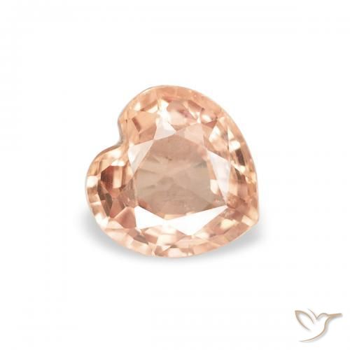 0.38ct Natural Cider Orange Sapphire, Heart, VS
