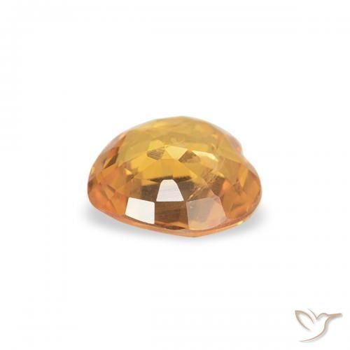 Sapphire Gemstone in 4.6 x 4.5 mm Size for Sale, Sapphire Stone in Intense Orange Color