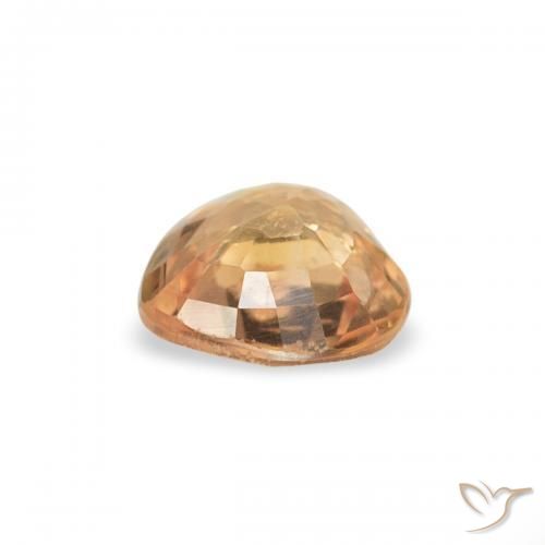 Sapphire Gemstone in 4.6 x 4.5 mm Size for Sale, Sapphire Stone in Intense Orange Color
