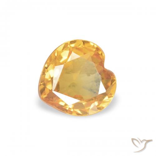 0.42ct Natural Dark Golden Sapphire, Heart, VS