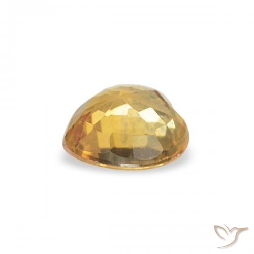 Sapphire Gemstone in 4.5 x 4.5 mm Size for Sale, Sapphire Stone in Dark Golden Color