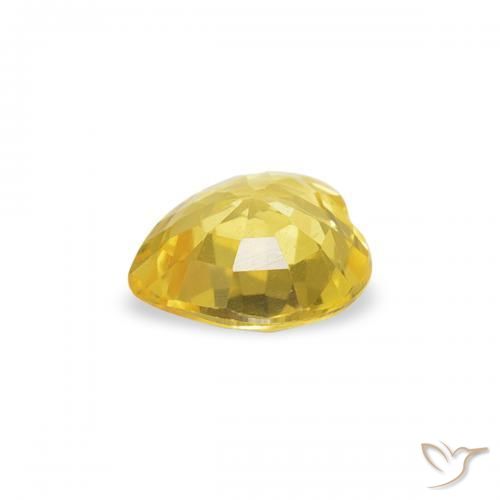 Sapphire Gemstone in 4.5 x 4.2 mm Size for Sale, Sapphire Stone in Medium Yellow Color