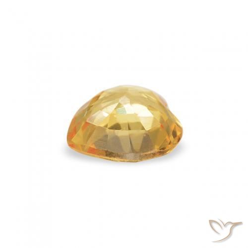 Sapphire Gemstone in 4.5 x 4.5 mm Size for Sale, Sapphire Stone in Medium Gold Color