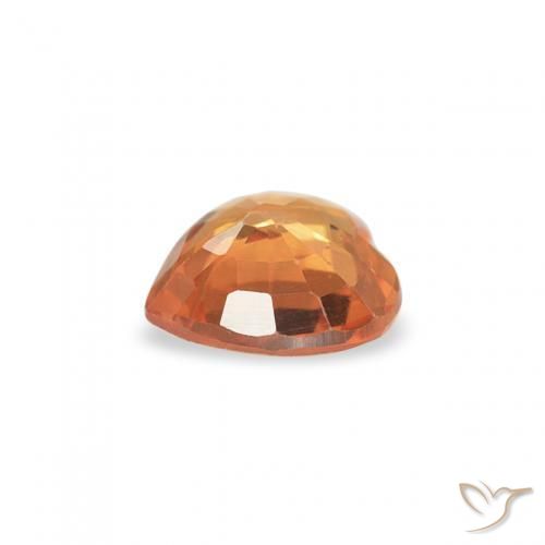 Sapphire Gemstone in 4.5 x 4.5 mm Size for Sale, Sapphire Stone in Bright Orange Color