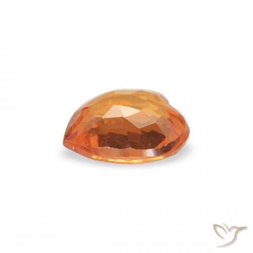 Sapphire Gemstone in 4.6 x 4.5 mm Size for Sale, Sapphire Stone in Deep Orange Color