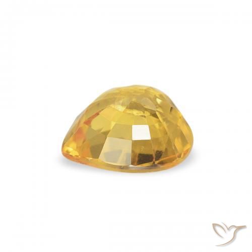 Sapphire Gemstone in 4.7 x 4.7 mm Size for Sale, Sapphire Stone in Medium Golden Color